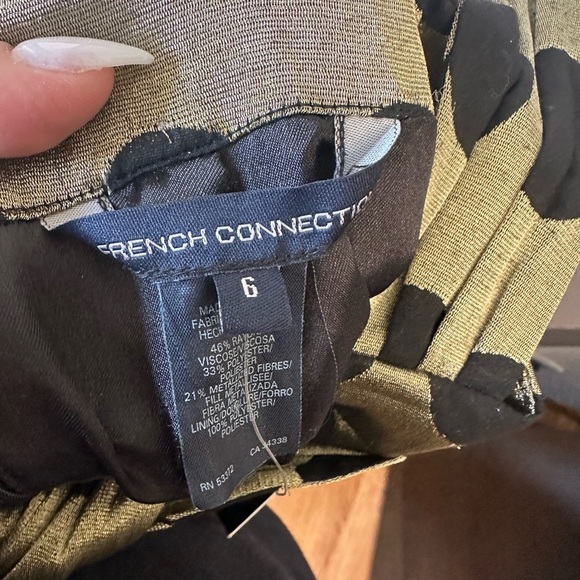 French Connection Black Polka Dot Dress - Picture 6 of 7